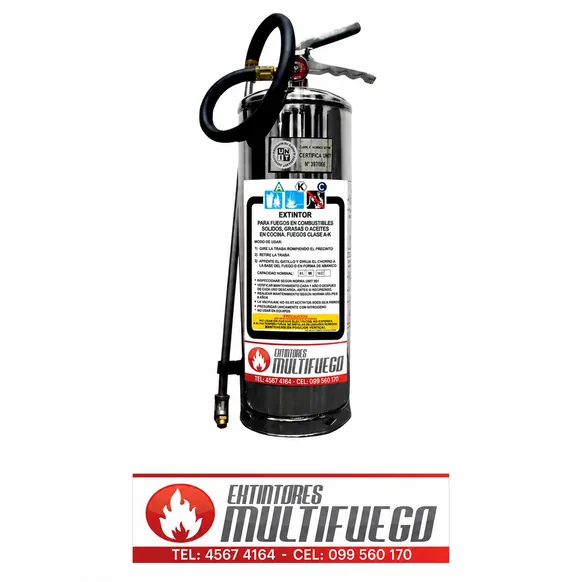 Extintor Tipo K Acetato de Potasio Multifuego