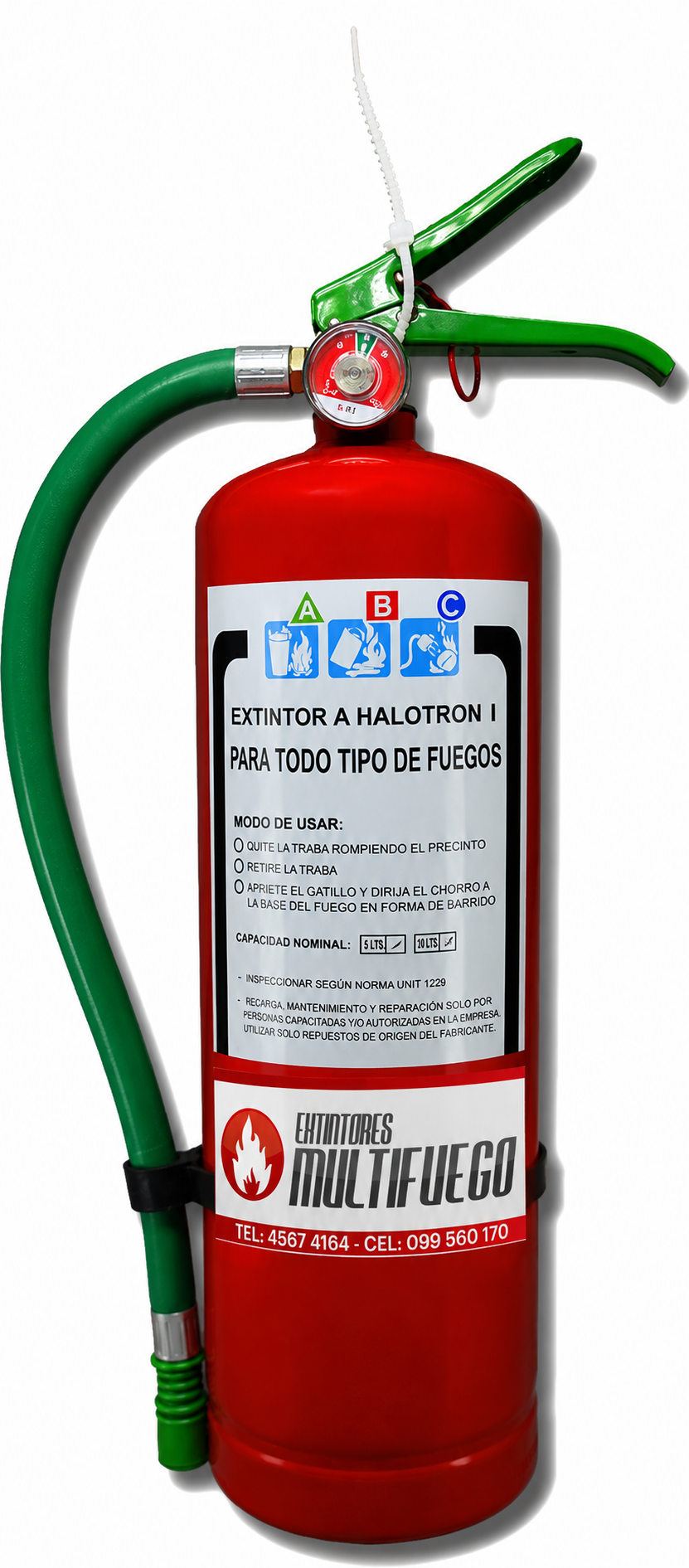 Extintor Halotron I Agente Limpio Multifuego